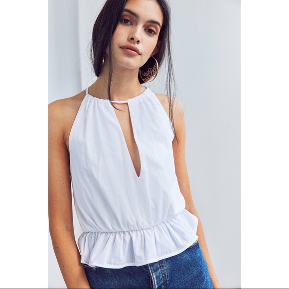 Urban Outfitters Tops - UO Ecote Peplum Keyhole Cami